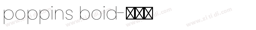 poppins boid字体转换